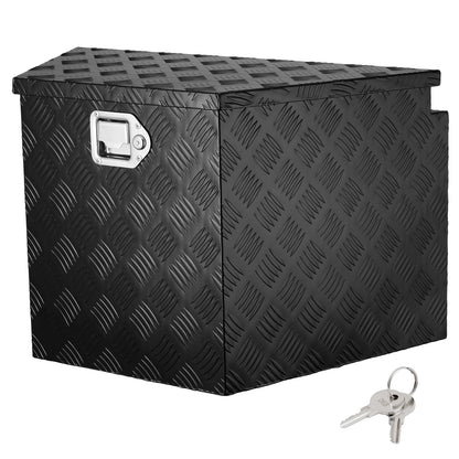 SucceBuy Trailer Tongue Box Aluminum Alloy Tongue Box Tool Chest Heavy Duty Trailer Box Utility Trailer Tongue Box for Pickup