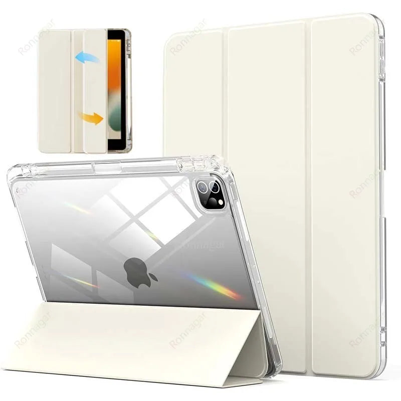 With Pencil Holder Case for iPad A16 A19 12th 11th 2026 Air11 13 Air8 M4 M3 M2 Pro11 12.9 13 M4 M5 Air4 5 10 9 8 7 9.7 10.2 10.5