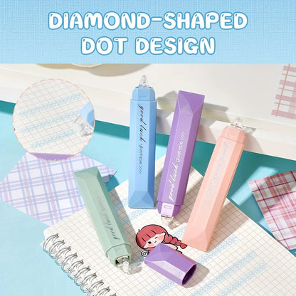 4-Pack Double Sided Tape Roller, 6 mm x 196 Inch Adhesive Tape Glue Runner for Scrapbook Craft Supplies Office School
