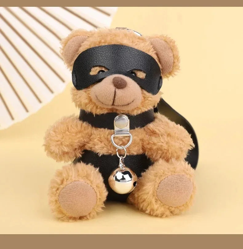 RTET Valentines Gifts for Her or Him BDSM Lover Bear for Submissive Dominant Gift Kinky Fetish Plush Bear Bondage Gifts