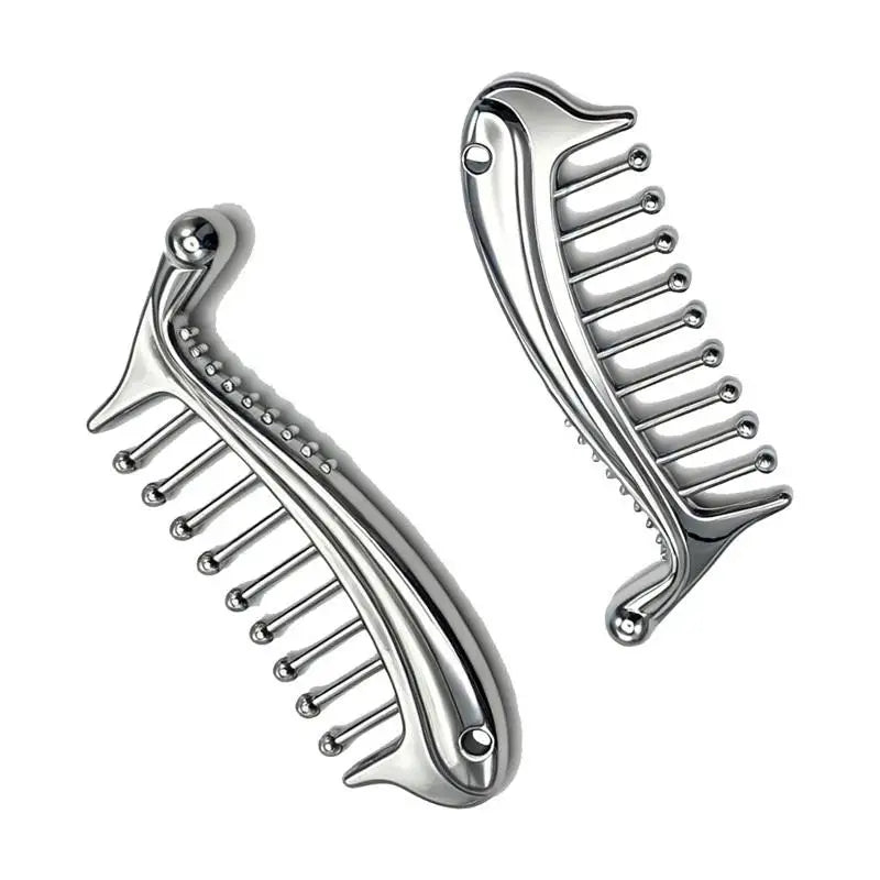 Manual Head Massager Scalp Comb Protable Stainless Steel Gua Sha Facial Tool Trigger Point Massager Tool For Foot Hand Back