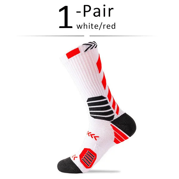 Elite Sport Cycling Basketball Socks Compression Running Man Black Trend Breathable Long Hiking Damping Athletic Professional