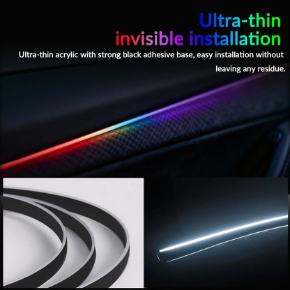 18IN1 Full Color Streamer Car Ambient Lights RGB 64 Color Universal LED Interior Hidden Acrylic Strip Symphony Atmosphere Lamp