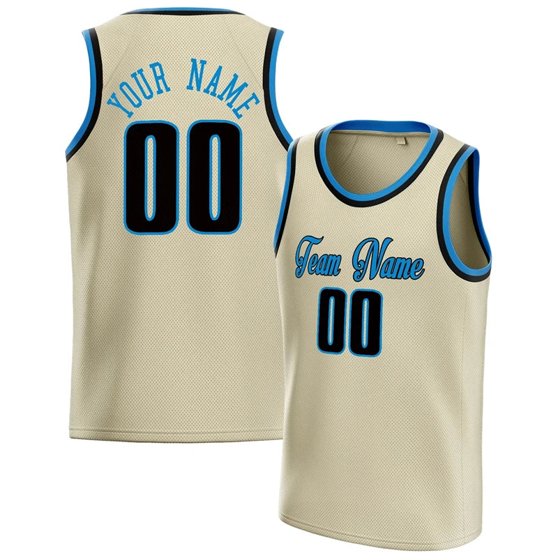 Fashion Cream Basketball Tank Tops Summer Trend Custom Name Team Name Men Women Sports Vest Casual Oversized Team Uniforms Tees