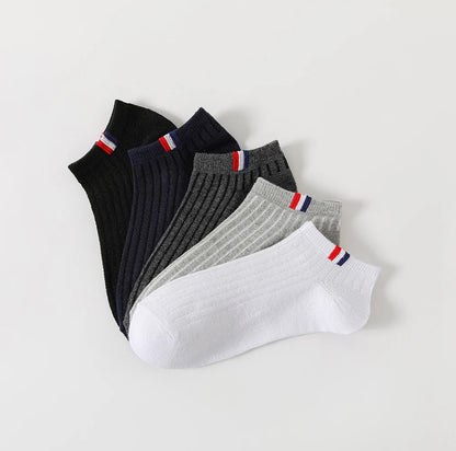 5/10/20/30 Pairs Men Ankle Socks Fashionable Letter Sports Style Odor Proof Sweat Absorbing Breathable Invisible Running Socks