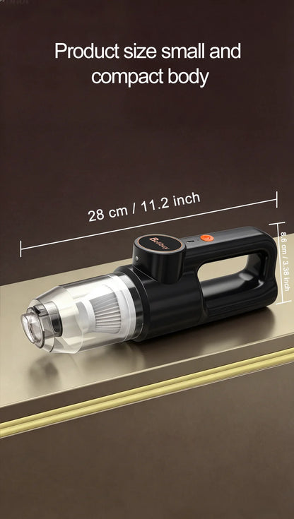 Cordless Portable Handheld Vacuum Cleaner, Mini Wireless Car Vacuum Cleaner with Ergonomic Handheld Design, High Power Strong Suction Rechargeable Handheld Vacuum for Car Household Dust Debris Pet Hair Removal One-Key LED Lig