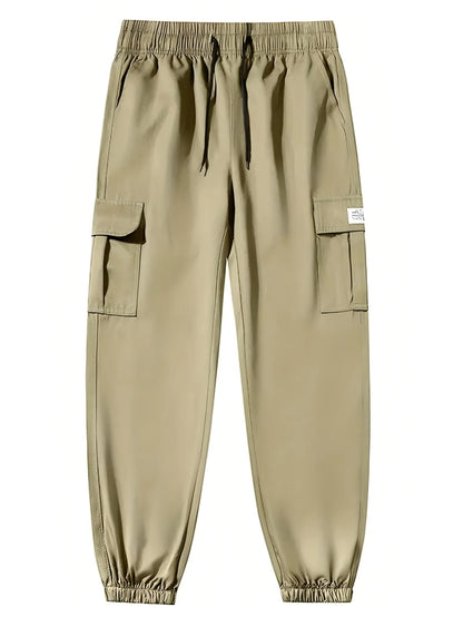 Men's Cargo Pants Sweatpants Outdoor Bunched Long Trousers  Casual Autumn Multi-Pocket Durable Workwear Male Trousers