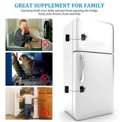 Refrigerator Door Lock, Child Proof Fridge Door Lock for Kitchen Freezer, Cabinets and Drawers, Air Oven Air Fryer, Closets