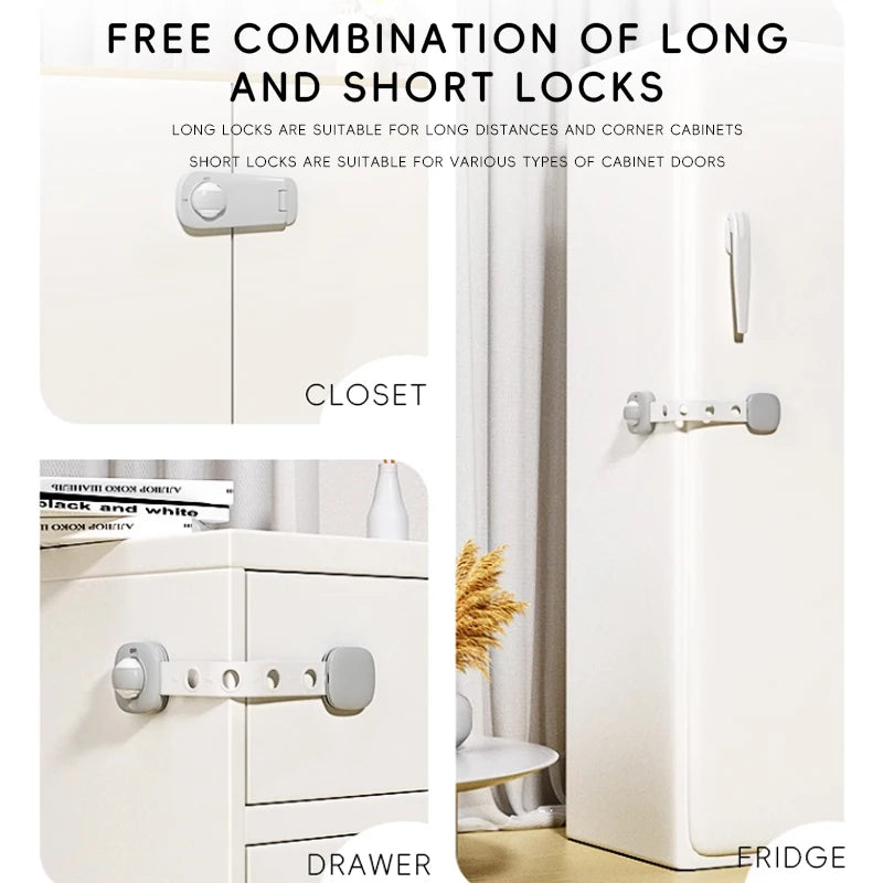 Baby Safety Lock Drawer Child Safety Cabinet Locks Adhesive Cabinet For Drawer Door Latches Baby Safe Straps Child Door Security