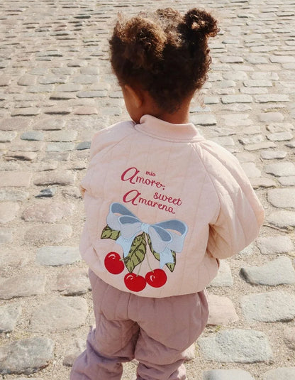 2025 KS Brand Winter Baby Boys Lambswool Jackets Vest Kids Clothes Girls Cherry Jackets Outerwear Coats Flight Suit Jackets 1-9Y