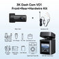 Baseus 3K Dash Cam VD1 Front and Rear Cam HD Built-in GPS Galileo Supercapacitor Car DVR Car Camera Recorder Support 24H Parking