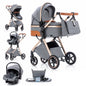 Luxury Baby Stroller 3 in1 Portable Baby Carriage Folding Prams High Landscape Car for Newborn Baby Adjustable Handle travel