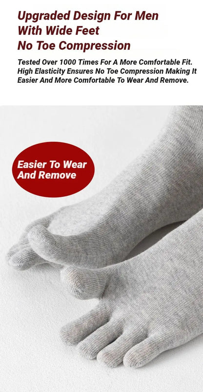 5Pairs Five Fingers Toe Socks Breathable Cotton Unisex Sports Running Sweat Absorbent Antibacterial Ankle Crew