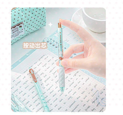 4Pcs Cute Kawaii Gel Pens Set Aesthetic 0.5mm Fine Point Retractable Pens for School Office Writing Sweet Chocolate Stationery