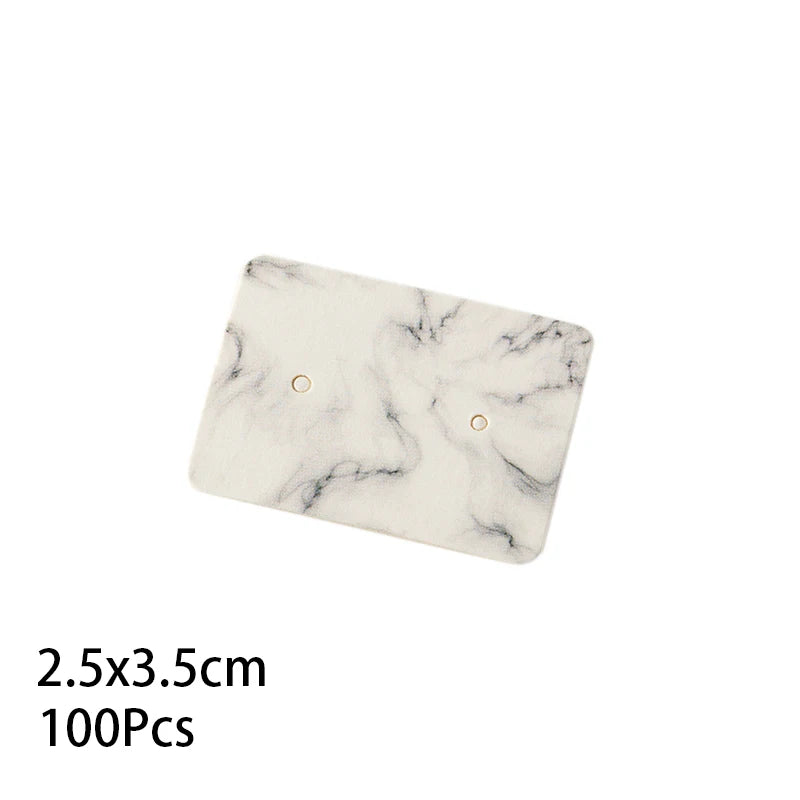 50/100Pcs 5x4cm Earring Cards Cardboard Labels DIY Jewelry Display Stand Holder Small Businesses Selling Packaging Supplies