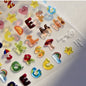 Line Flower Powder Blusher Love Heart High Quality Jelly Series Adhesive Nail Sticker Nail Art Decoration Decals Design T-2830