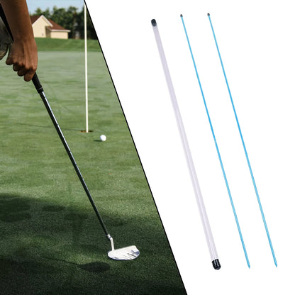 PGM 2 Pcs Golf Alignment Sticks Alignment Rods Direction Indicator Swing Guide Tool with Clear Tube Case for Full Swing Practice
