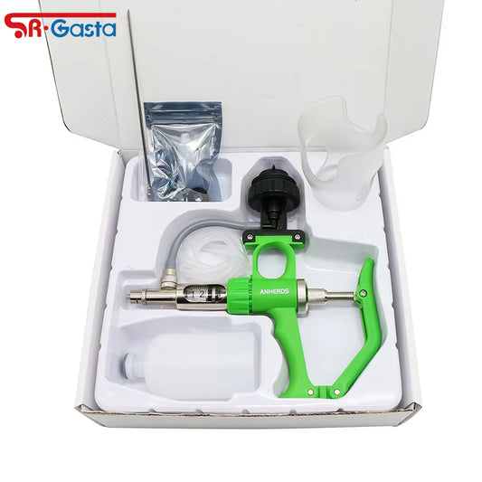Veterinary Injection Syringe  With Bottles Automatic Pig Goat Cow Continuous Syringe Multifunction Liquid Feeding