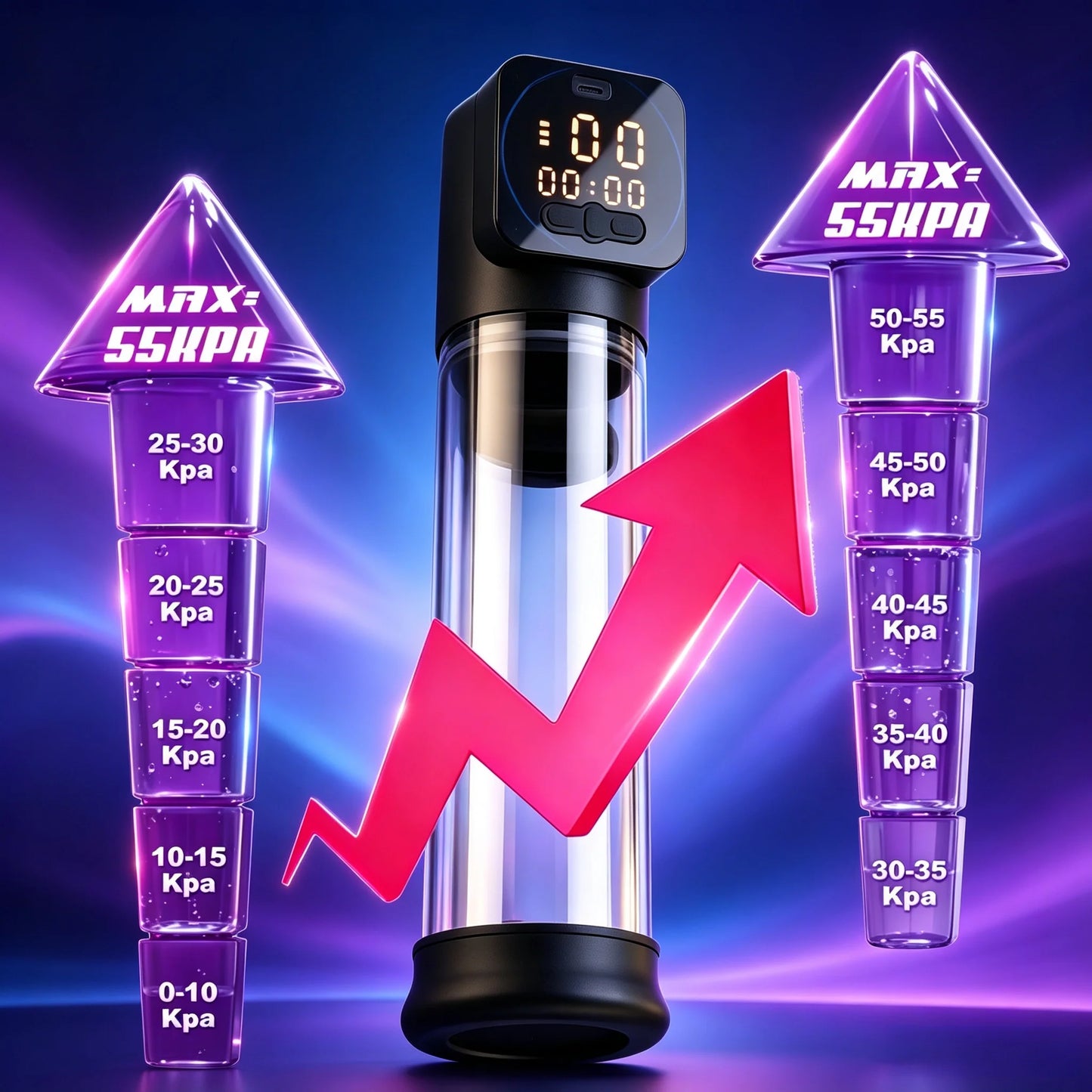 Electric Penis Pump for Man Automatic Vacuum Sucking Vibrator Enlarge IPX7 Waterproof 5 Suction 6 Training Modes Adult Sex Toys