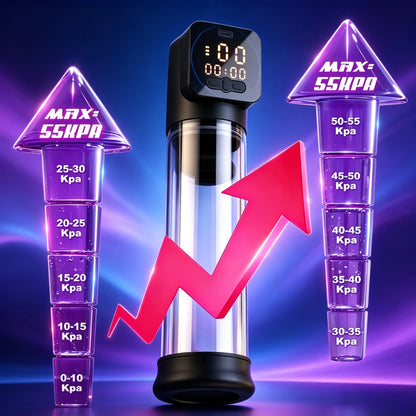 Electric Penis Pump for Man Automatic Vacuum Sucking Vibrator Enlarge IPX7 Waterproof 5 Suction 6 Training Modes Adult Sex Toys
