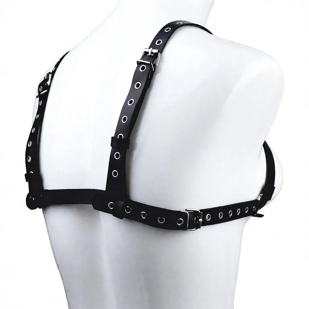 ANOSX Breast Bondage Harness Belt Sexy Exotic Clothing BDSM Bra Chest Straps Leather Bed Restraint Sex Toy Gothic Clothing ﻿