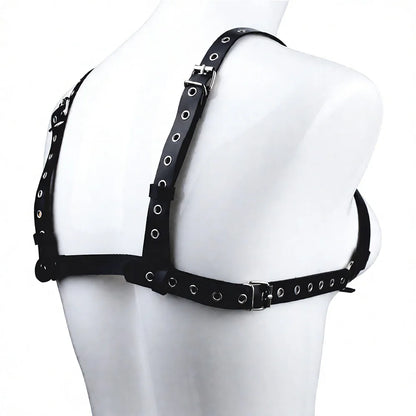 ANOSX Breast Bondage Harness Belt Sexy Exotic Clothing BDSM Bra Chest Straps Leather Bed Restraint Sex Toy Gothic Clothing ﻿