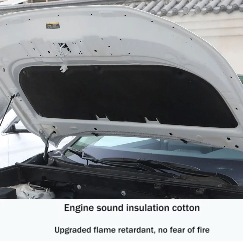 For Leapmotor C10 2024 2025 2026 Car Hood Engine lining Thermal Insulation Cotton Soundproof Mat Cover Protection Accessories