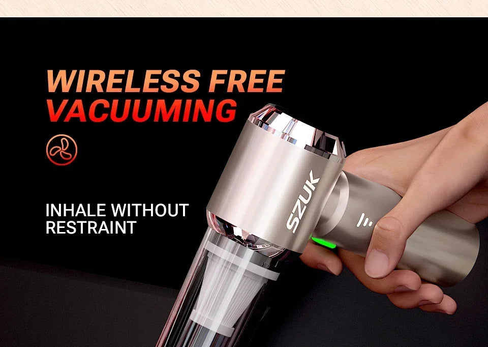 SZUK 18000PA Portable Vacuum Cleaner for Car  Dust Blower Cordless Handheld Car Vacuum Cleraner Powerful Mini Vacuum Cleaner