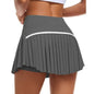Fashion New Summer Sports Shorts Women Pleated Mini Skirt Anti Glare Short Skirt Running Outdoor Fitness Breathable Tennis Skirt