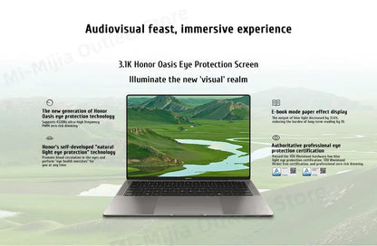 Honor MagicBook Art 14 Snapdragon Edition 1kg Ultra Thin Laptop X Elite 32G 1T 3.1K Eye Screen Notebook