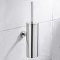 304 Stainless Steel Wall Mounted Bathroom Scrubber, Odor Proof Hanging Toilet Bowl Cleaning Brush with Holder