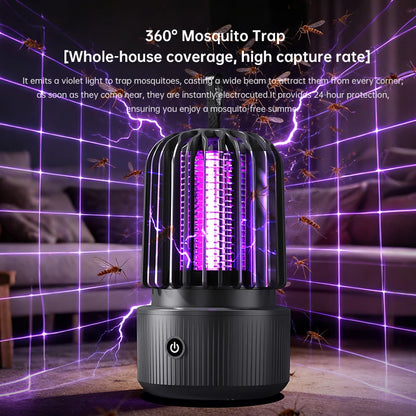 Lenovo Mosquito Killer Lamp Blue UV Light Attract Electric Shock 2-in-1 Bug Zapper 1200mAh Rechargeable For Patio Travel New