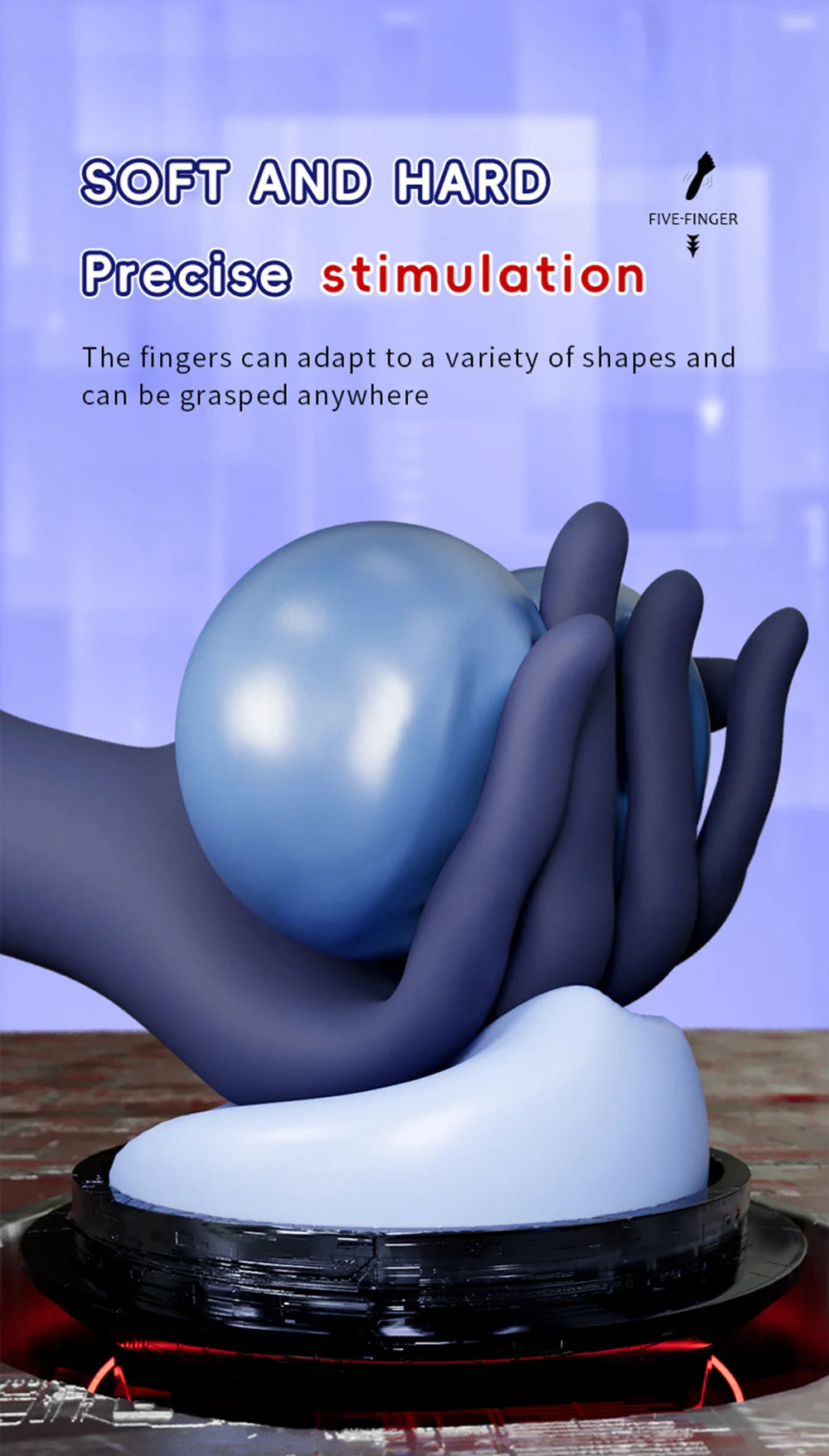 Glans Trainer for Men Powerful Vibrating Penis G Spot Masturbator Soft Fingertip Prolong Endurance Massage Vibrator Erotic Toys