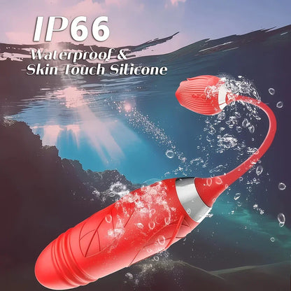 3in1 Thrusting Anal Vibrator Female Rose Sucking Clitoris Stimulator Dildo Licking Vagin Massager Masturbator Sex Toys for Women