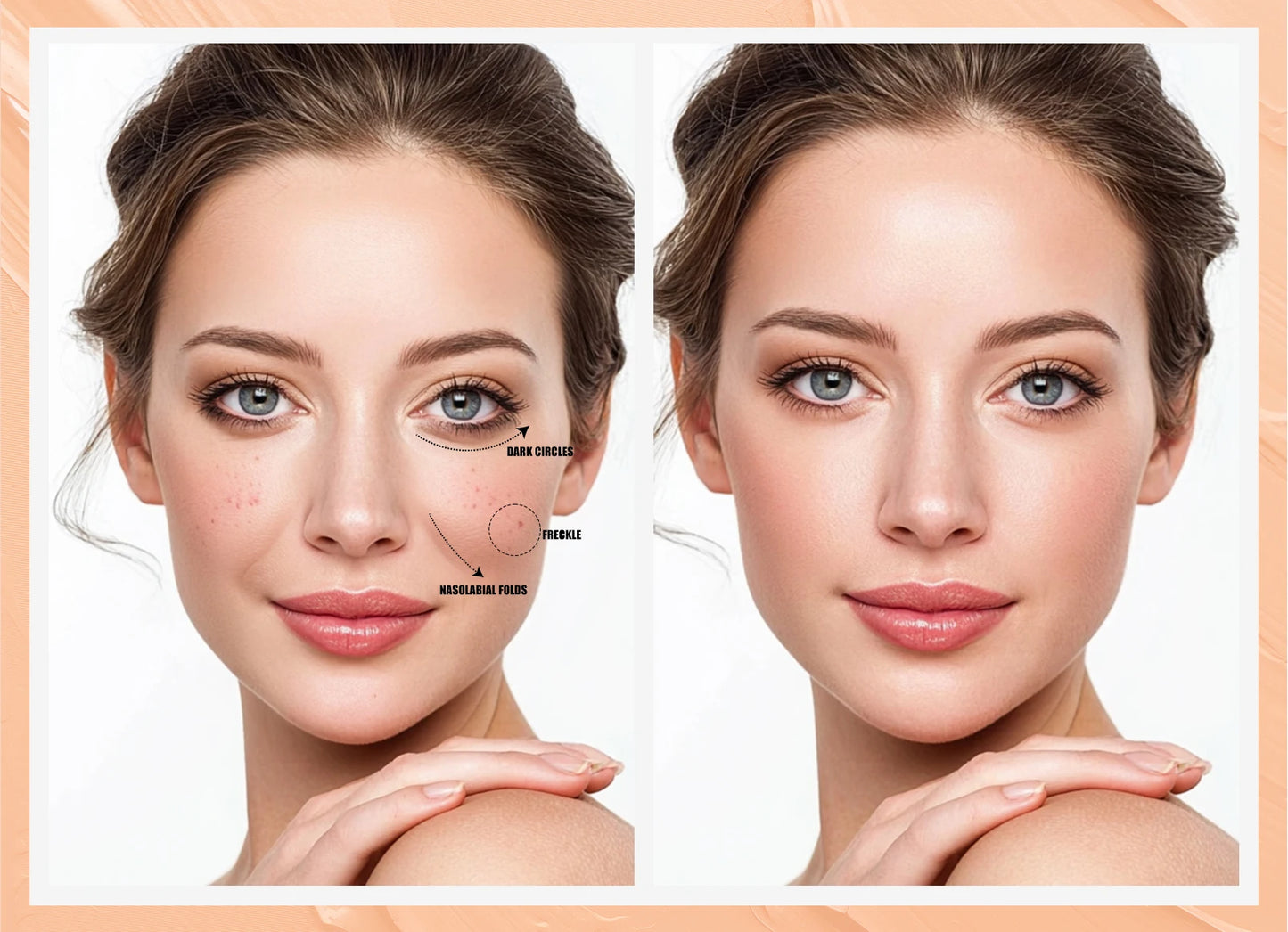 2-in-1 Concealer and Foundation Stick, Covers Dark Circles, Waterproof and Sweat-Resistant, Creates Flawless-Looking Makeup