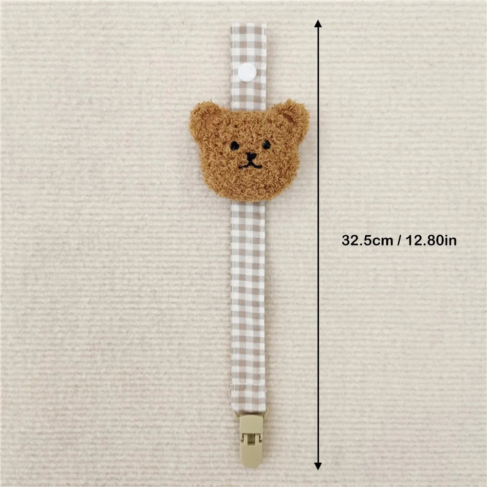 1PCS Cute Bear Baby Pacifier Clip Chain Dummy Holder Soother Pacifier Clips Strap Nipple Holder Infant Feeding Babies Accessorie