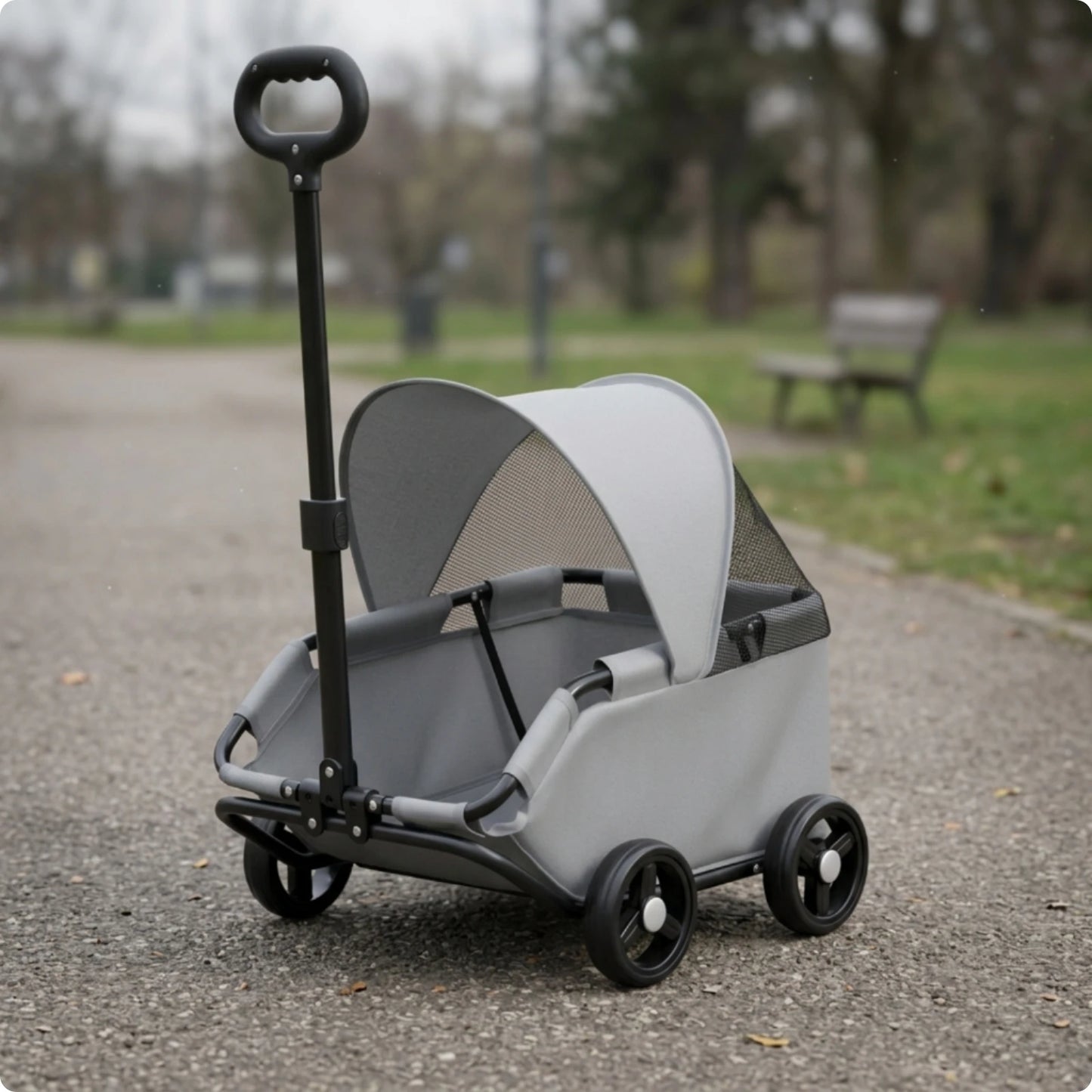 Pet Stroller with Telescopic Handle Folding Foldable Pet Stroller Sturdy Sturdy for Small Dogs, Outdoor Walks, Travel