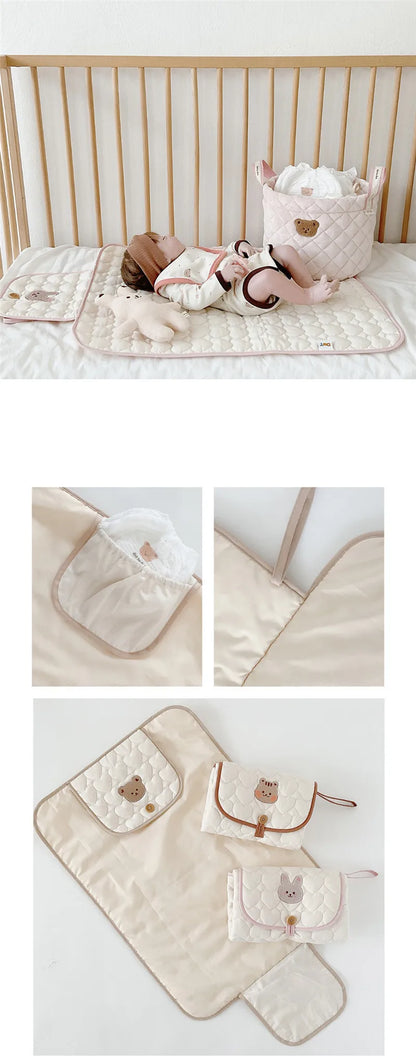 Foldable Baby Diaper Changing Pad Waterproof Newborn Nappy Changing Mat Travel Diaper Change Sheet Bedding Urine Pads Breathable