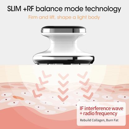 Body Slimming Massager Cordless Body Sculpting Device 4 Modes LED Light Rechargeable Handheld Belly Waist Arm Leg for Home Use