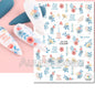3d Nails Art Decals Spring Fruits Pink Full Tips Peony Magnolia Flowers Adhesive Sliders Stickers Decoration For Nails Manicure