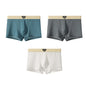 1/3PCS Men's Cool Ice Silk Boxers Shorts Summer Satin-like Solid Underpants Skin Friendly Breathable Mesh Crotch Male Underwear