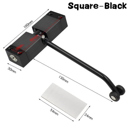 180 Degree Automatic Door Closer Metal Adjustable Heavy Duty Safety Spring Silence Durable Convert Hinged Door Interior Exterior