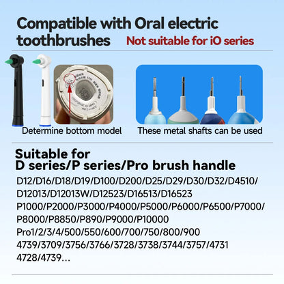Replacement Brush Heads for Interdental/Braces Teeth, Oral Hygiene Wisdom Tooth Fissures, and Orthodontic Tip D100/D25/D30/D32