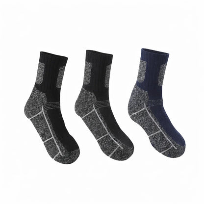 2 Pairs Winter Thermal Men Sports Socks Outdoor Warm Cycling Running Hiking Skiing Breathable Professional Crew Socks