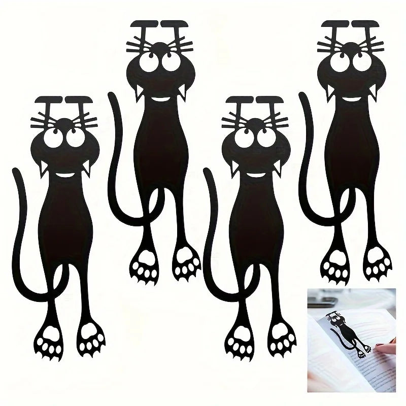 Creative hollowed-out black cat bookmarks, suitable for office, home and school supplies - the perfect gift for book lovers
