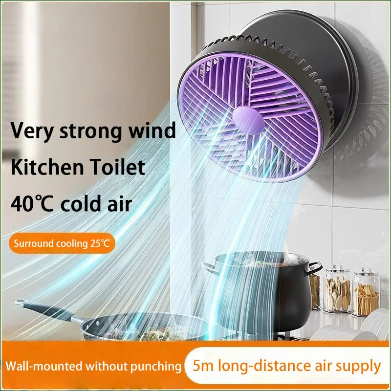Lenovo 5000mAh 3IN1 Rechargeable Multifunctional Portable Fan Wall Mounted Fan 90° Folding Fan 4 Gears With Warm Night Light