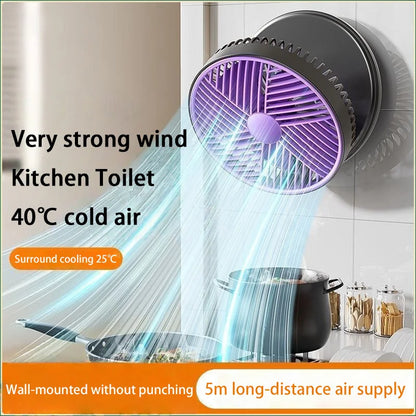 Lenovo 5000mAh 3IN1 Rechargeable Multifunctional Portable Fan Wall Mounted Fan 90° Folding Fan 4 Gears With Warm Night Light