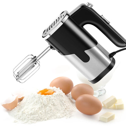 800W Electric Food Mixer Double Sticks Egg Beater Knead Dough 5 Speeds Kitchen Blender Cream Jam Pudding Milkshake Hand Mixer