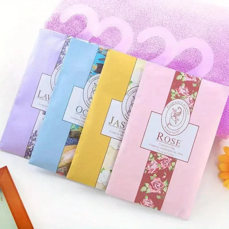 5pcs Smell Incense Hanging Decor Wardrobe Sachet Closet Car Hanging Fragrance Sachet Aromatherapy Perfume Air Freshener Scent