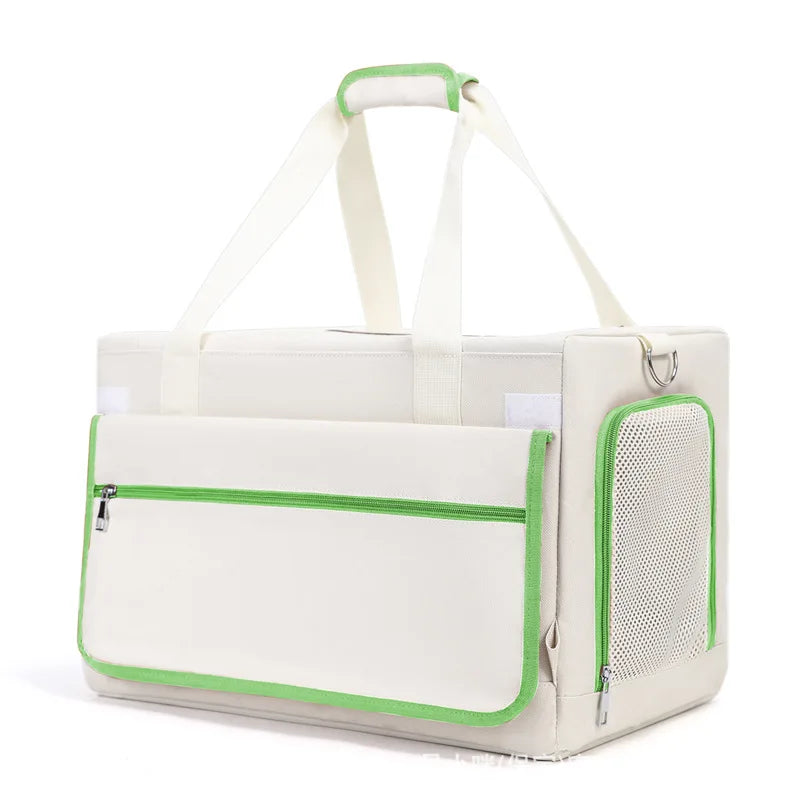 Pet Trolley Case Oxford Double-Decker Pet Travel Bag Luggage Cat Carrier Outings Portable Large-Capacity Breathable 7kg Two Cats
